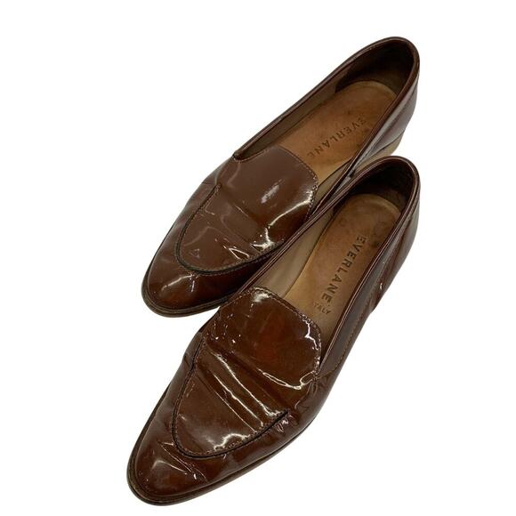 Everlane Patent Brown Patent Leather Men's Derby Made In Italy Size 9 - Picture 1 of 5